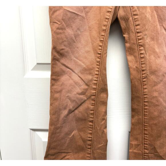Anthropologie Pilcro Brown Flare Jeans, Distressed, Rough Hem, Women's Size 25 - Picture 4 of 8